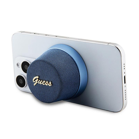 Guess Magnetic Script Metal Logo - Bluetooth reproduktor V5.3 (modrý)