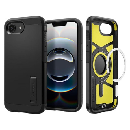 Spigen Tough Armor MagSafe - Gehäuse für iPhone 16e (Schwarz)