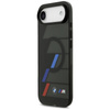 BMW M IML Metal Buttons Tricolor Lines MagSafe – Kryt iPhone Air (černý)