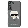 Karl Lagerfeld Saffiano Ikonik Karl`s Head - Etui Samsung Galaxy S22 (srebrny)