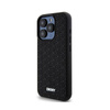 DKNY 3D gumi ismétlődő minta - iPhone 15 Pro tok (fekete)