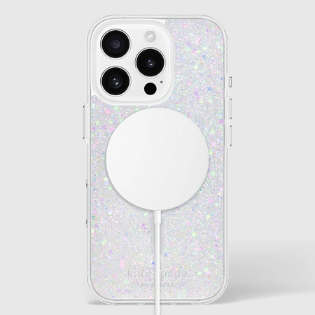 Kate Spade New York Protective MagSafe - Hülle für iPhone 16 Pro (Chunky Glitter)
