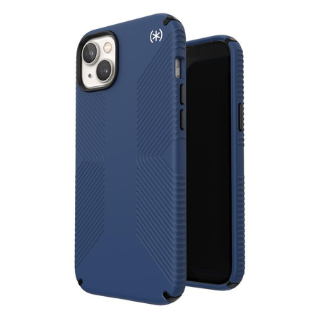 Speck Presidio2 Grip - protiskluzové pouzdro pro iPhone 15 Plus / 14 Plus (Coastal Blue / Black / White)