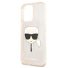 Karl Lagerfeld Karl's Head Glitter - pouzdro pro iPhone 13 Pro Max (zlaté)