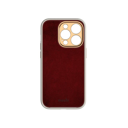 Moshi Napa Slim MagSafe - Bőr tok iPhone 14 Pro készülékhez (szürke)