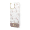 Guess 4G Stripe Script Logo Electroplated Pattern – Etui iPhone 14 (różowy)