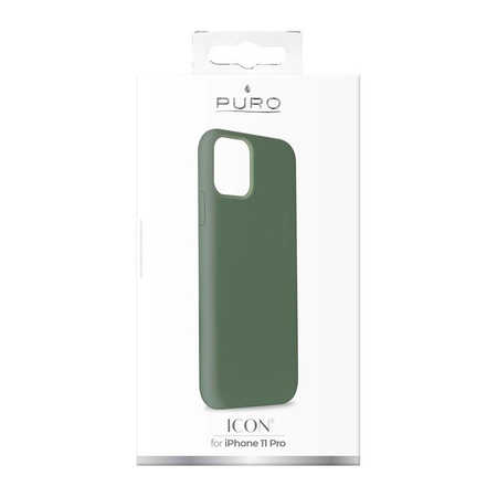 PURO ICON Cover - Pouzdro pro iPhone 11 Pro (zelené)