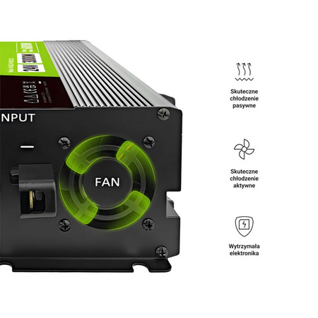 Green Cell - PowerInverter avec écran LCD Convertisseur de tension 24V à 230V 3000W/6000W onde sinusoïdale pure