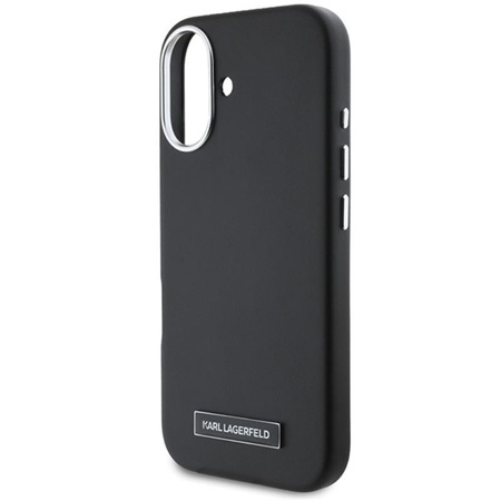 Karl Lagerfeld FW Metallplatte MagSafe - iPhone 16 Plus Tasche (schwarz)
