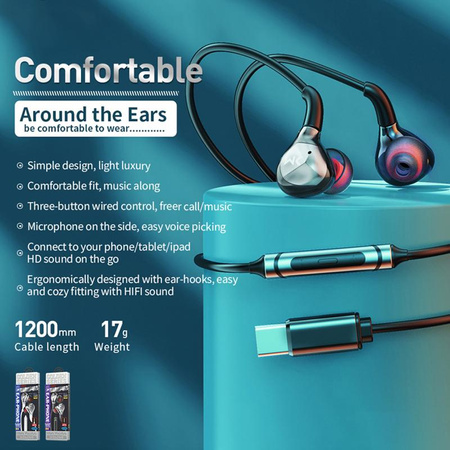 WEKOME YC06 Blackin Series - drátová sluchátka s 3,5mm HiFi konektorem (bílá)
