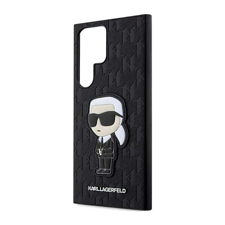 Karl Lagerfeld NFT Saffiano Monogram Ikonik - pouzdro pro Samsung Galaxy S23 Ultra (černé)