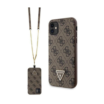 Guess Crossbody 4G Metal Logo - Tasche für iPhone 11 (braun)