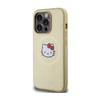 Hello Kitty Leder Kitty Head MagSafe - iPhone 15 Pro Tasche (Gold)