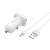 Borofone - USB nabíječka do auta s QC3.0 a kabelem micro USB v balení, bílá