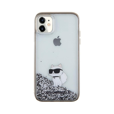 Karl Lagerfeld Liquid Glitter Choupette - iPhone 11 Case (Transparent)