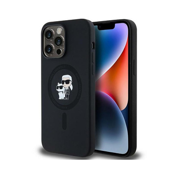 Karl Lagerfeld szilikon Karl & Choupette MagSafe - iPhone 14 Pro Max tok (fekete)