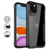Crong Hybrid Clear Cover - iPhone 11 Pro case set (black) + 9H hybrid glass
