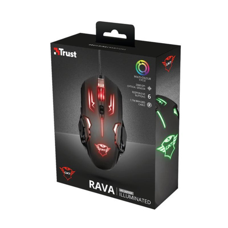 Trust GXT 108 Rava Illuminated - Mysz dla graczy 2000 DPI