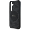 Guess 4G Round Patch Classic Logo MagSafe - étui pour Samsung Galaxy S25 (noir)