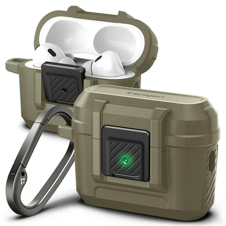 Spigen Lock Fit - Panzerhülle für Apple AirPods Pro 1 / 2 (Vintage Khaki)