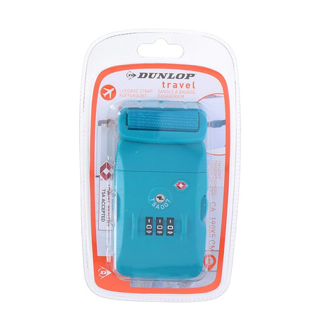 Dunlop - Poggyász biztonsági heveder bőröndhöz TSA kóddal (kék)