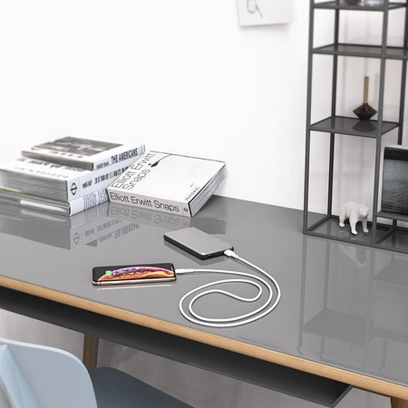 Borofone Silikon - Připojovací kabel USB na Lightning 1 m (bílý)