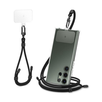 Spigen Universal Strap Set Crossbody & Wrist - Bandoulière + dragonne pour téléphone portable (Noir)