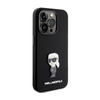 Karl Lagerfeld Silicone Ikonik Metal Pin - iPhone 15 Pro Case (black)