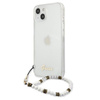 Guess White Pearl Strap - Coque pour iPhone 13 Mini (Transparent)