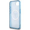 Guess IML Metal Glitter 4G Circle Triangle MagSafe - Hülle für iPhone 16e (blau)