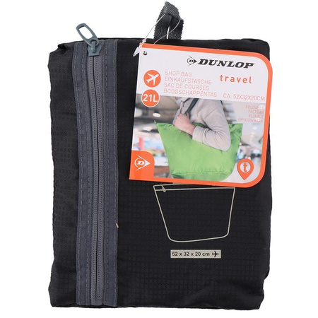 Dunlop - Skládací nákupní taška 21 l (černá)