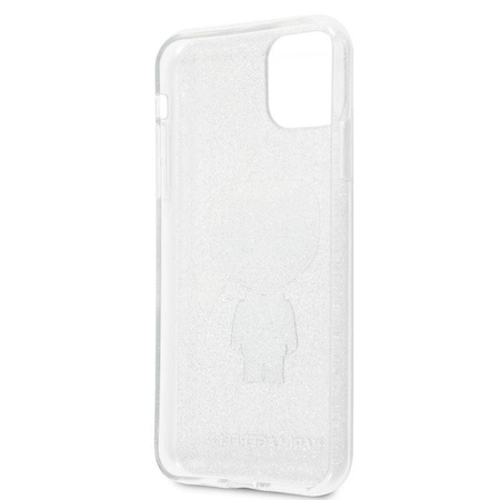 Karl Lagerfeld Iconic Karl - Coque iPhone 11 Pro Max (Silver Glitter)