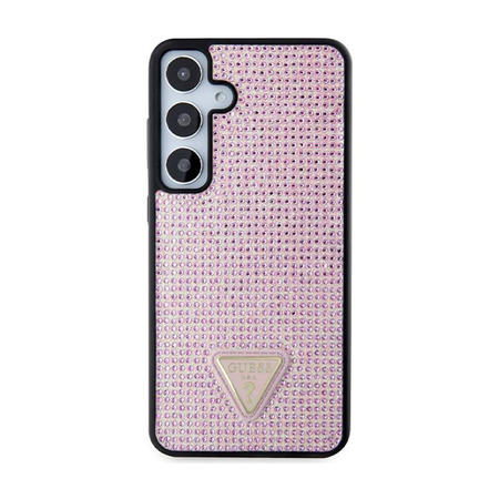 Guess Rhinestone Triangle - pouzdro pro Samsung Galaxy S24+ (růžové)