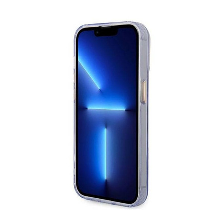 Guess Gold Outline Transluzent MagSafe - iPhone 14 Pro Max Tasche (lila)