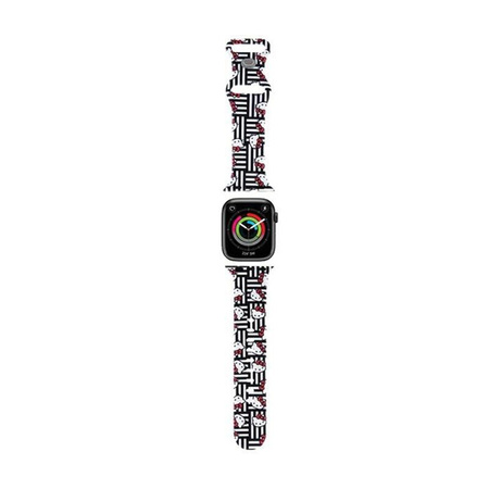 Hello Kitty Silikonové hlavičky a proužky - řemínek pro Apple Watch 38/40/41 mm (černý)