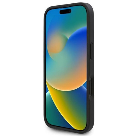 Karl Lagerfeld Kartenschlitze Monogramm - iPhone 16 Hülle (schwarz)