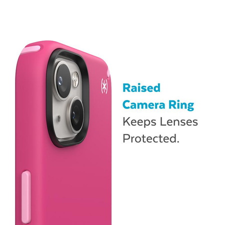 Speck Presidio2 Pro MagSafe - Antibacterial iPhone 15 Plus / 14 Plus Case (Digitalpink / Blossompink / White)