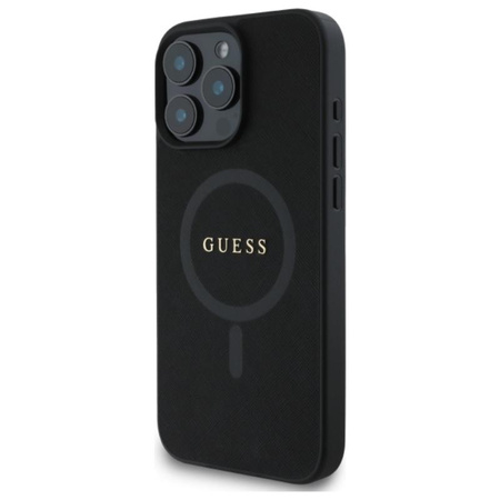 Guess Saffiano Classic Logo MagSafe - Case for iPhone 16 Pro Max (black)