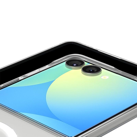 Spigen Airskin Mag MagSafe – Hülle für Samsung Galaxy Z Flip 7 (Transparent/Weiß)