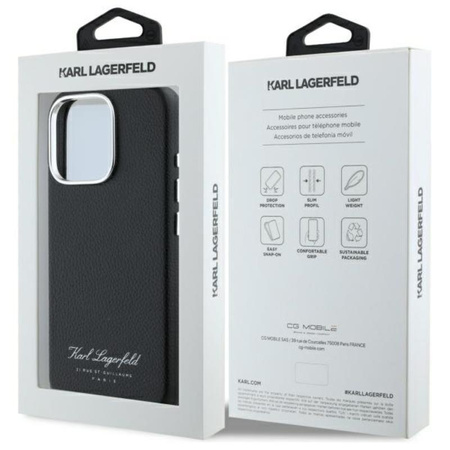 Karl Lagerfeld Hotel RSG - Coque iPhone 16 Pro (noir)