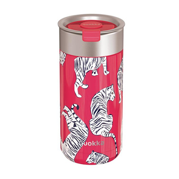 Quokka Boost Coffee Tumbler - Stainless steel thermal mug with brewer 400 ml (Tigers)
