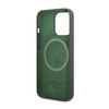 Guess Plaque logo en silicone MagSafe - Étui pour iPhone 13 Pro Max (vert)