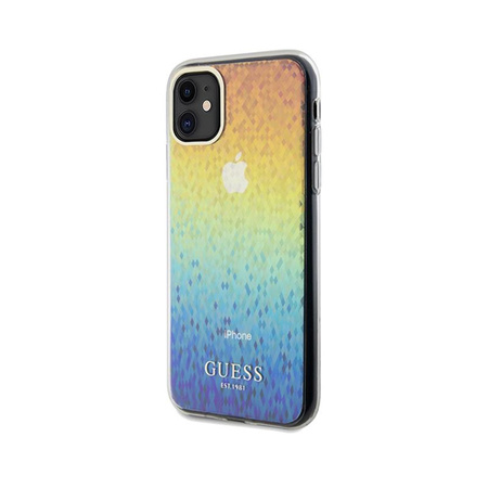Guess IML Faceted Mirror Disco Iridescent - iPhone 11 tok (Irizáló)