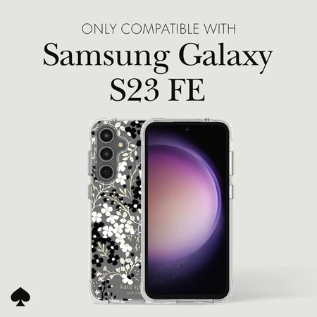Kate Spade New York Multi Floral - Samsung Galaxy S23 FE 5G tok (fekete és fehér)