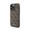 Guess 4G fém arany logó - iPhone 15 Pro Max tok (barna)
