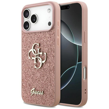 Guess Fixed Glitter Big 4G - Hülle für iPhone 17 Pro Max (rosa)