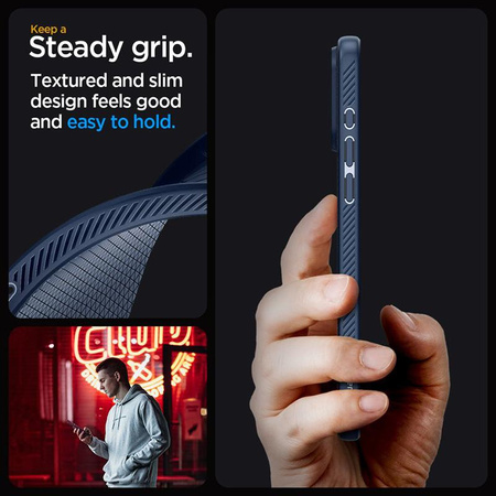 Spigen Liquid Air - Case for iPhone 15 Pro (Navy Blue)