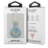 Guess 4G Vintage Script - Etui AirTag (niebieski)
