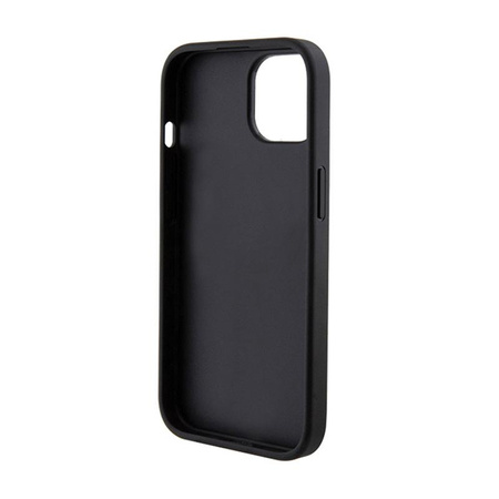 Guess 4G Bottom Stripe Metall Logo Kollektion - iPhone 15 Tasche (grau)
