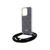 Guess Crossbody Cord 4G Print - Coque pour iPhone 15 Pro Max (noir)